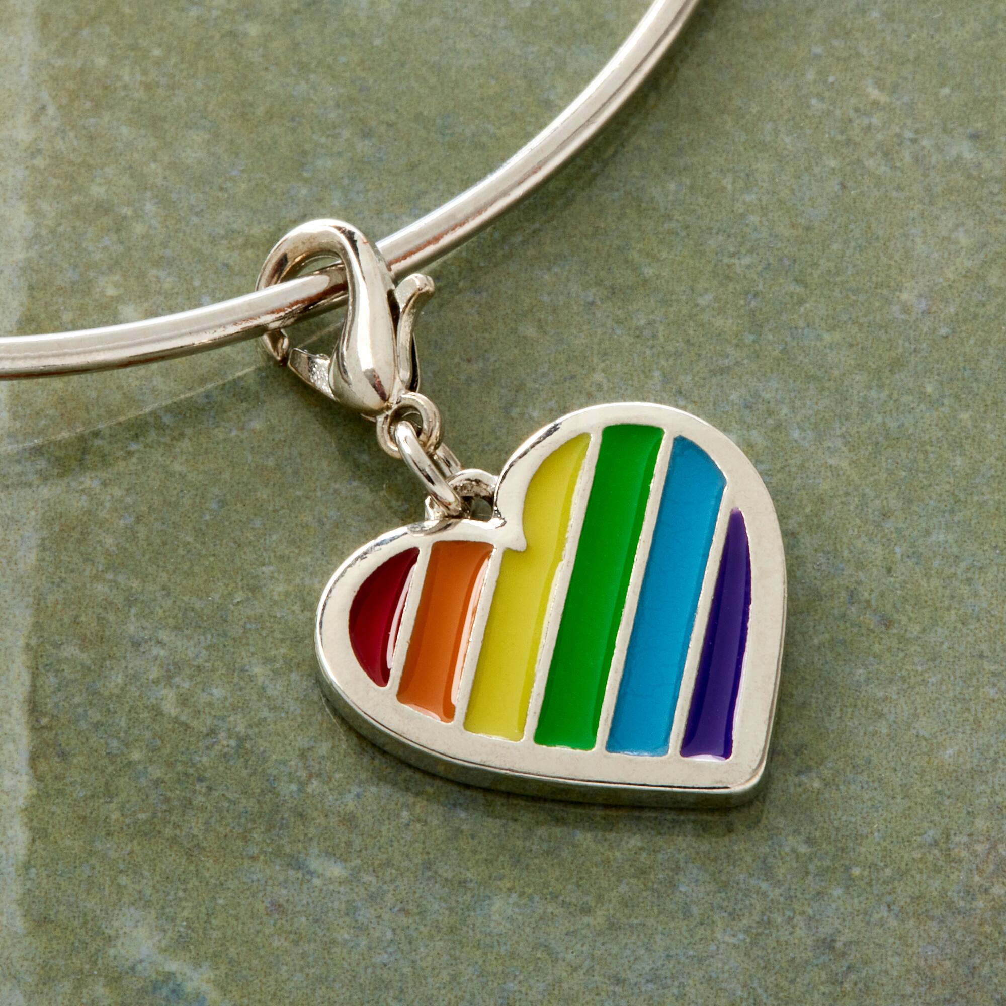 Charmalong™ Rainbow Heart Charm by Bead Landing™